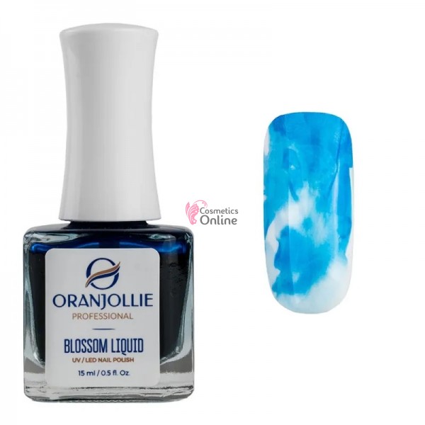 AQUA INK vopsea lichida de 15 ml ORANJOLIE Color Blooming Cod N02 Albastru